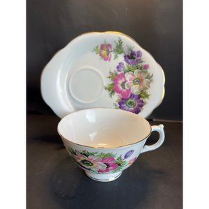 Vintage Royal Stuart Tea Cup Plate Snack Hand Painted Spencer Stevenson England